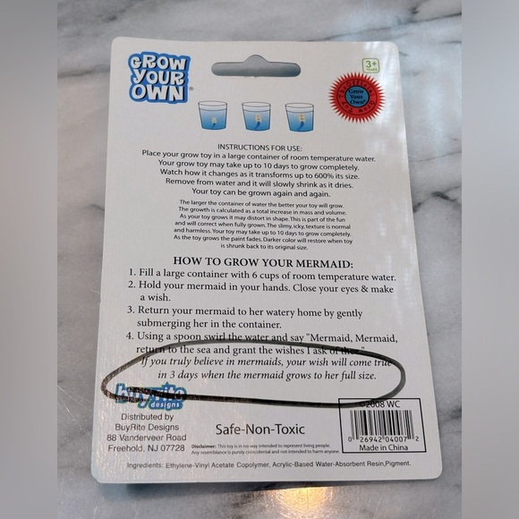 Grow Your Own Mermaid Toy - Picture 5 of 5